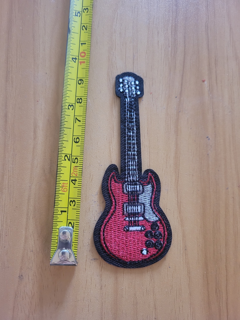 🎃BUY 2 GET 1 FREE🎃Red Guitar Embroidered Patch